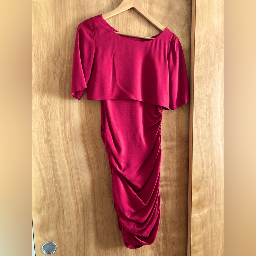 BCBG MaxAzria Sangria Red Silk Dress